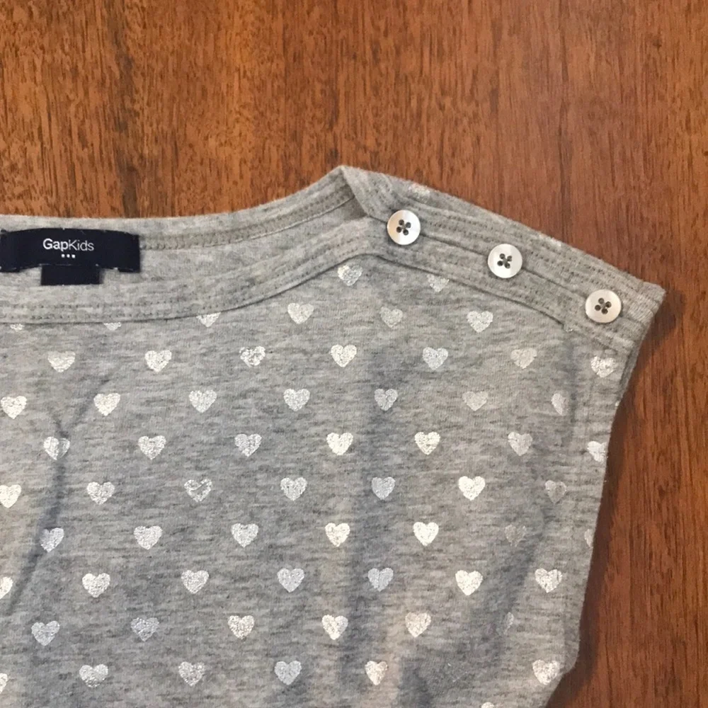 Gap Kids Sleeveless Dress with Metallic Hearts